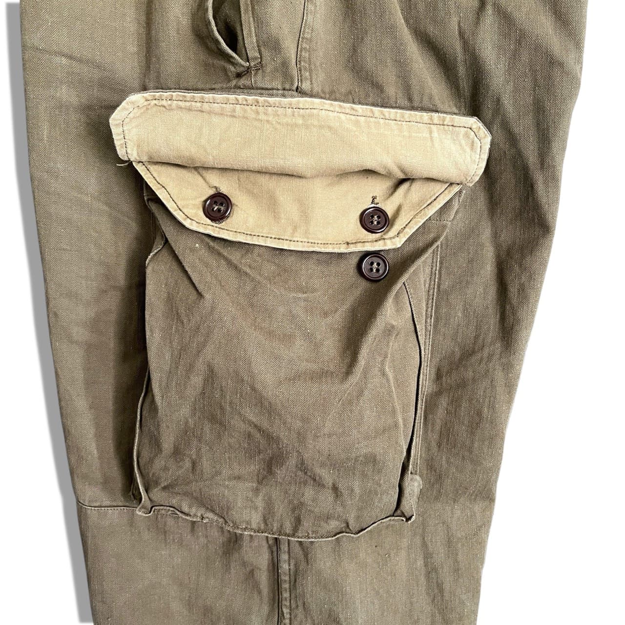 50s France Army M-47 HBT Cargo Pants 26
