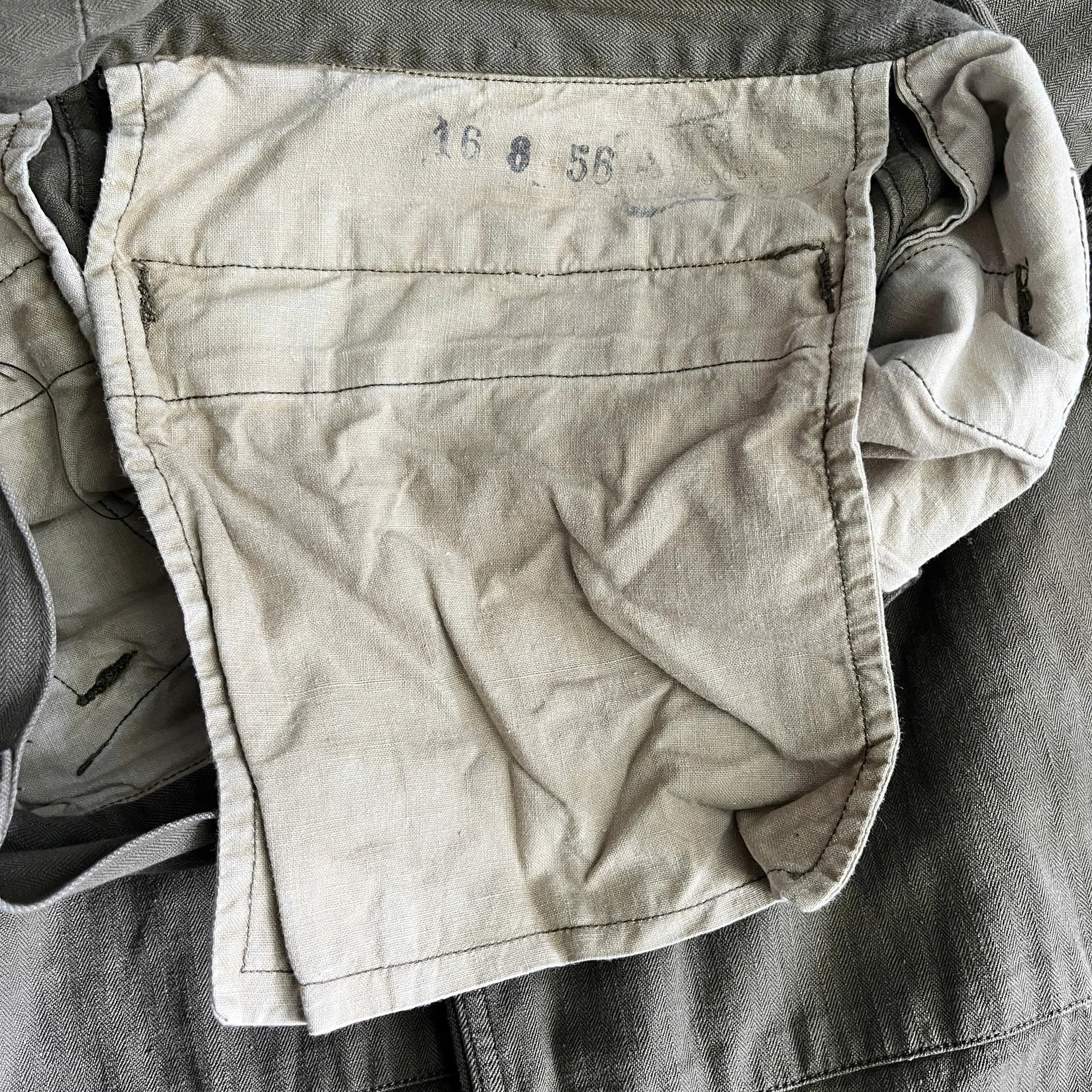 50s France Army M-47 HBT Cargo Pants 30