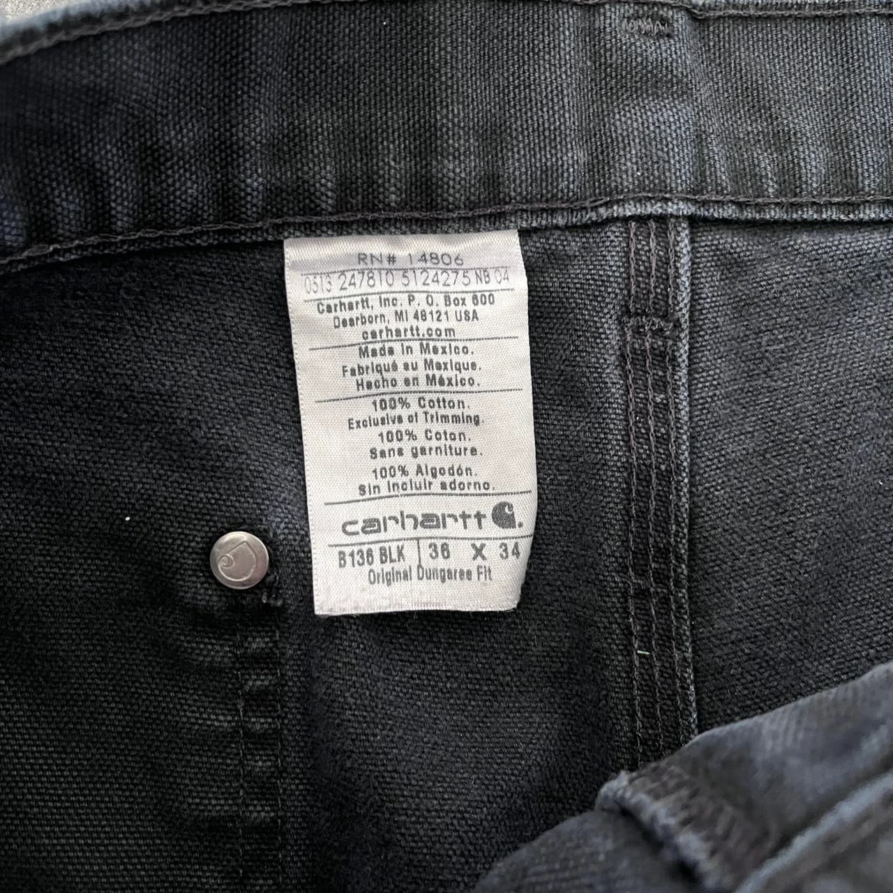 Carhartt B136 BLK Double Knee Pants 7