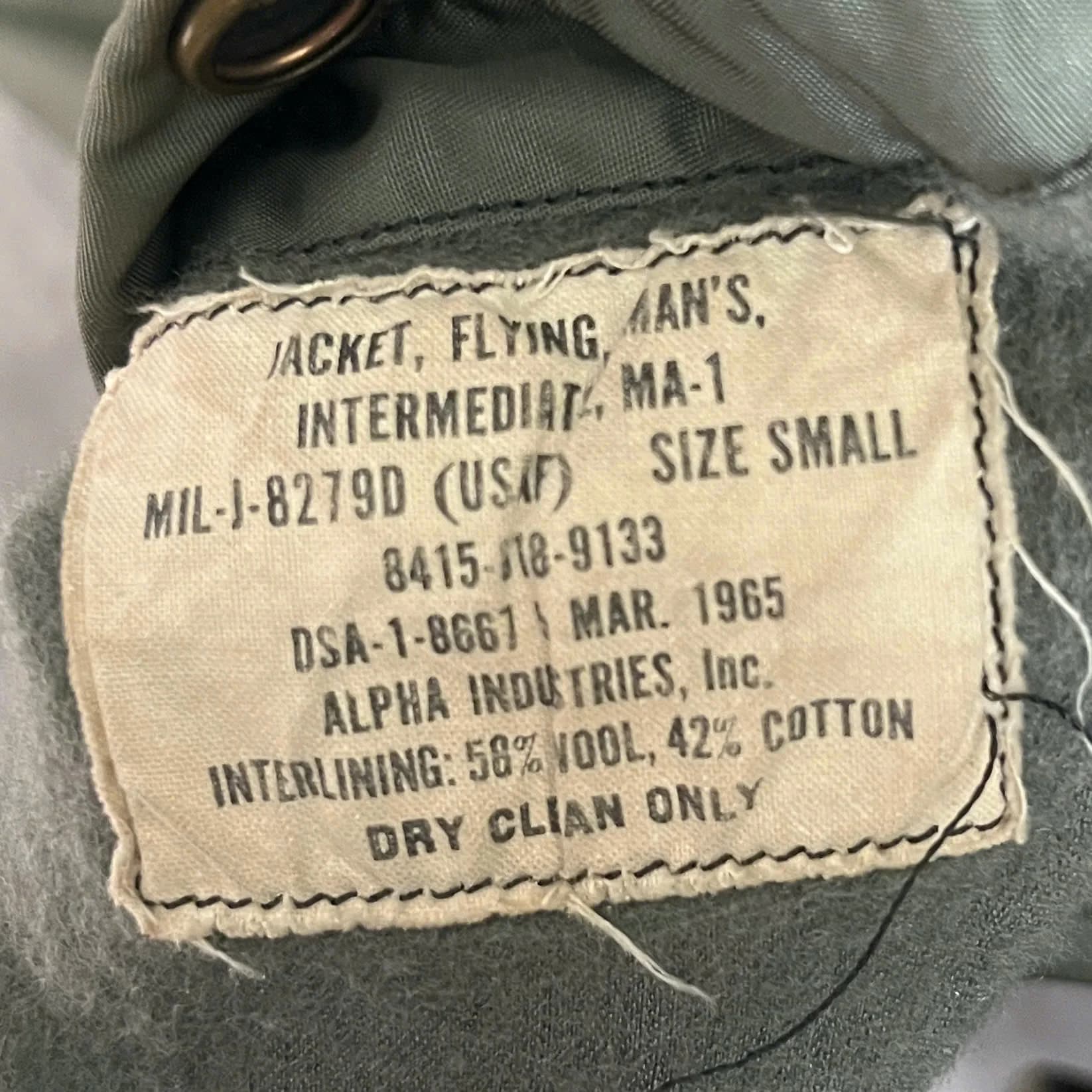 60s USAF MA-1 Flight Jacket 3