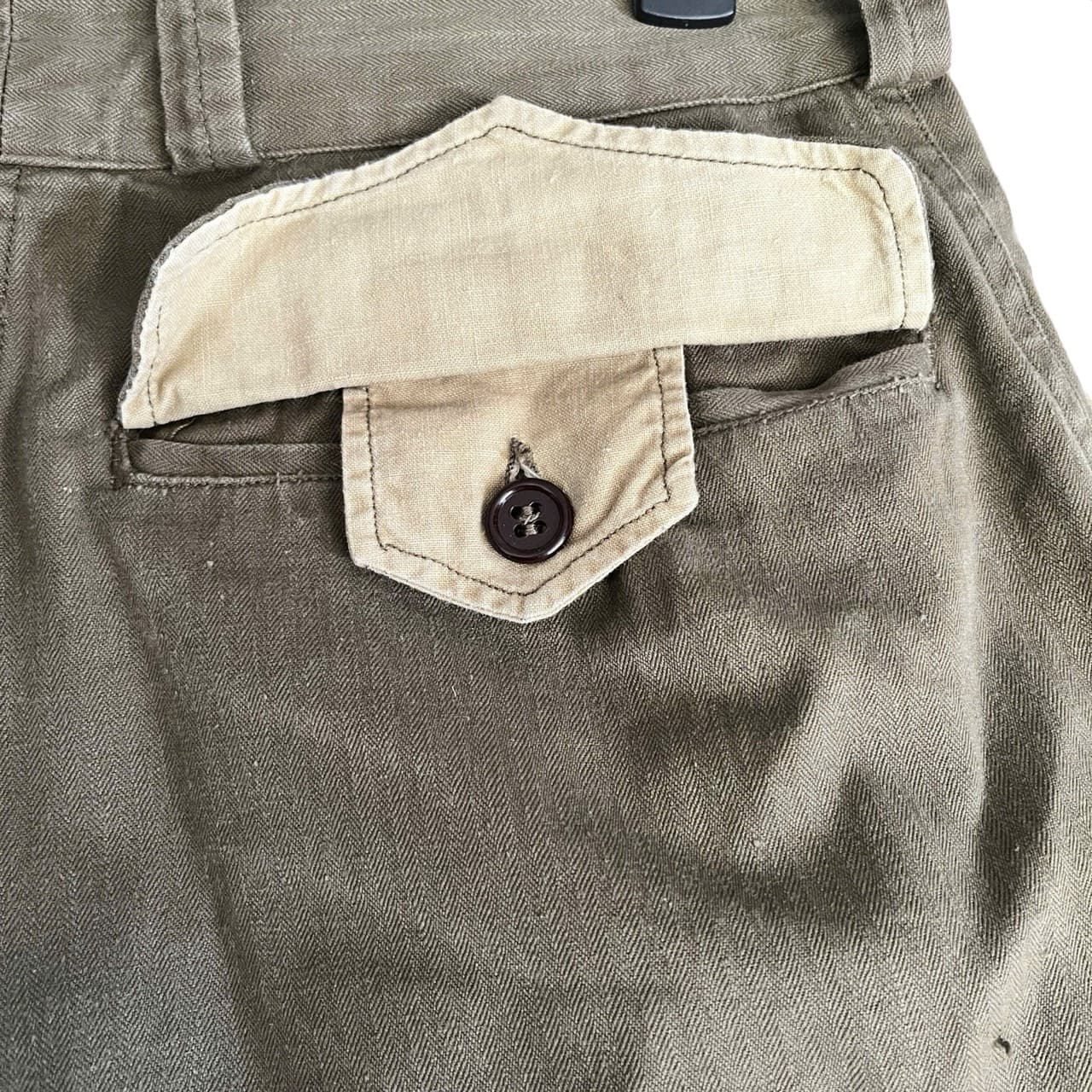 50s France Army M-47 HBT Cargo Pants 33