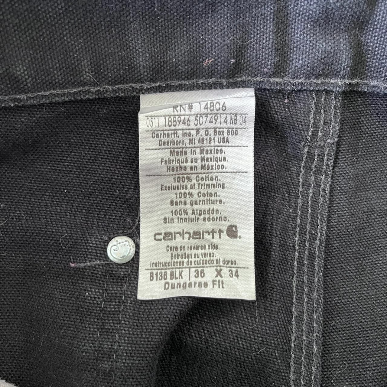 Carhartt B136 BLK Double Knee Pants 7