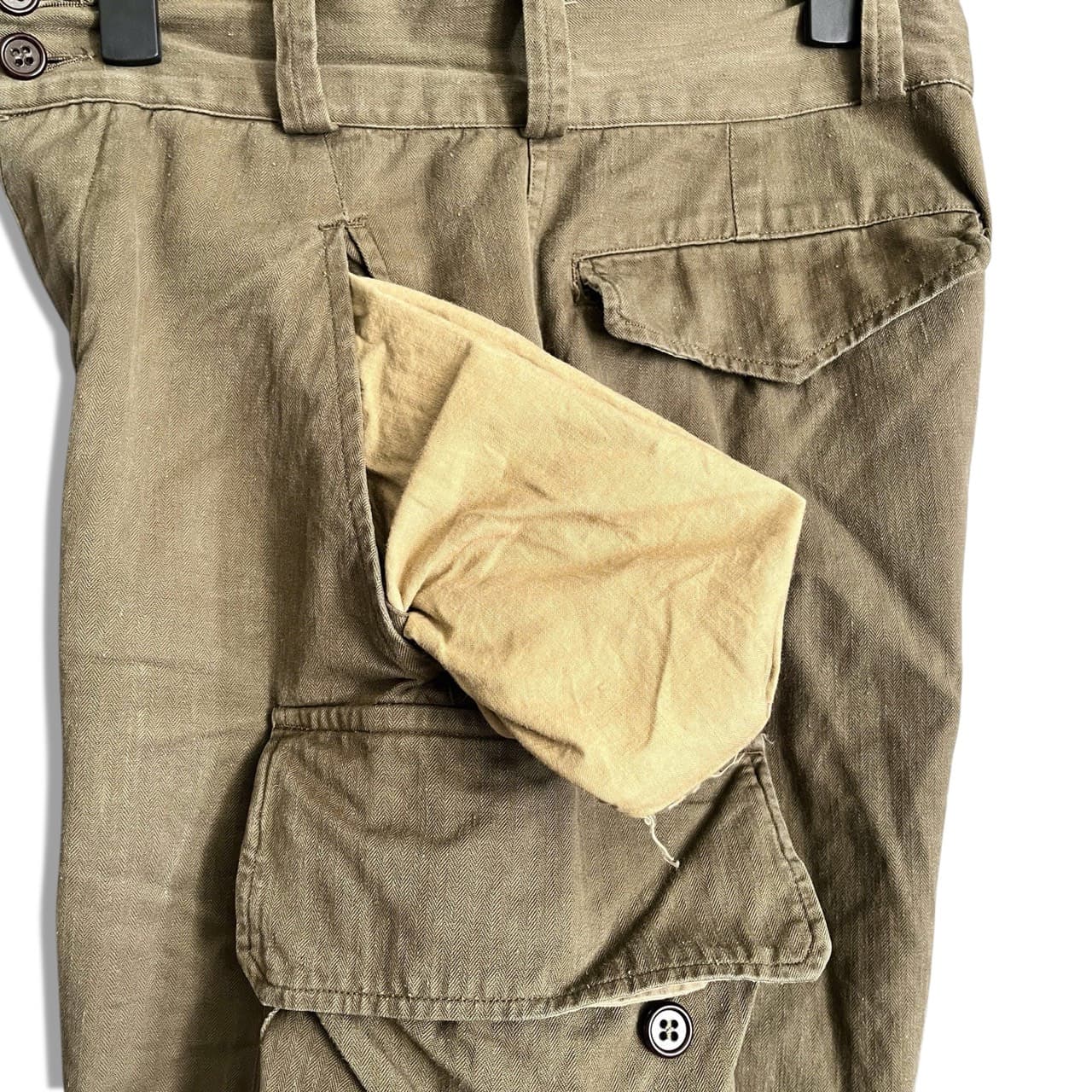 50s France Army M-47 HBT Cargo Pants 28